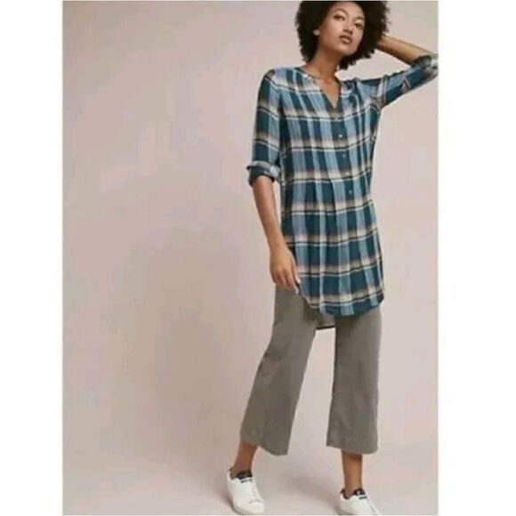 Akemi Kin Lucie Blue Plaid Tunic - Picture 3 of 7